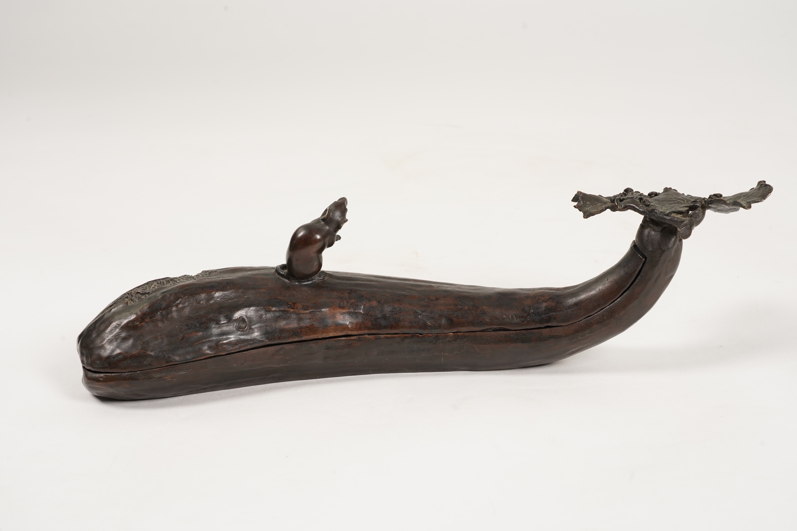 A Japanese bronze ‘gourd & mouse’ vessel, Meiji period